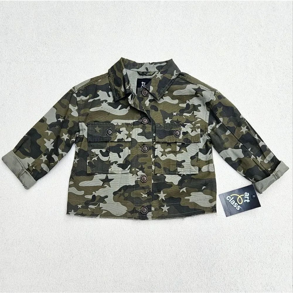 Art Class Button-up Camoflauge Star Jacket Size 3T